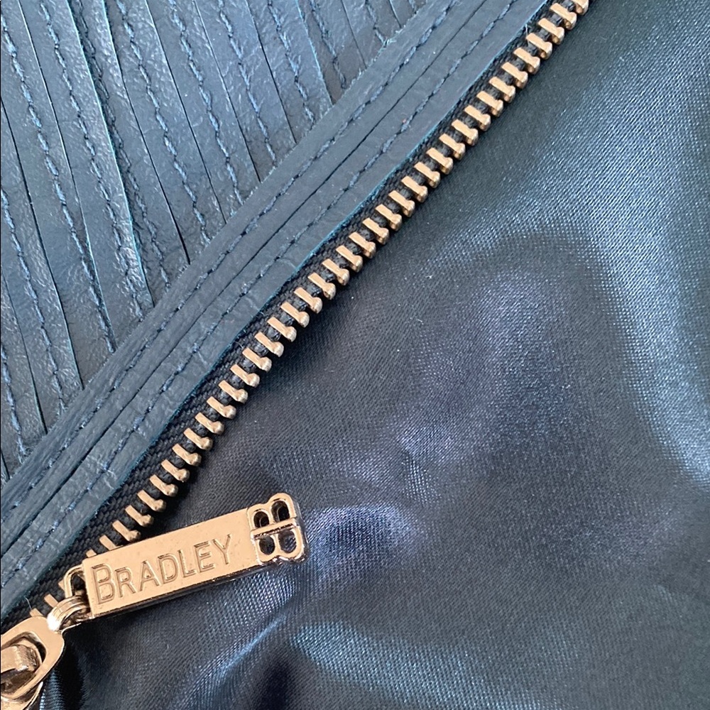 Blue Structured Blazer with Ribbed Texture - Picture 5 of 9